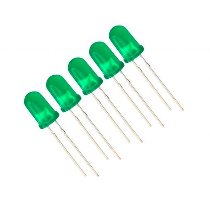 5mm Green LED - Pack of 5