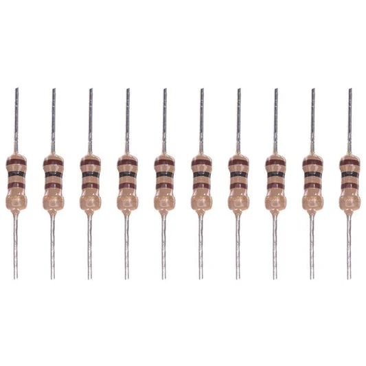 100 Ohm 1/4W Carbon Film Resistor - Pack of 10